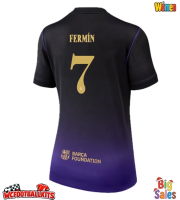 Barcelona Fermin Lopez #7 Replica Away Stadium Shirt for Women 2026-27 Short Sleeve